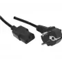 Exertis Connect 3 m kampuota Schuko į C13 maitinimo laidas, be halogenų, juodas 807951