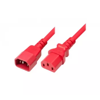 Exertis Connect IEC maitinimo laidas C14 į C13, raudonas, 5,0 m 808048