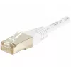 Exertis Connect 853811 Cat.6 F/UTP komutacinis kabelis, 1 m, baltas, su plonu apsauginiu lankstuku