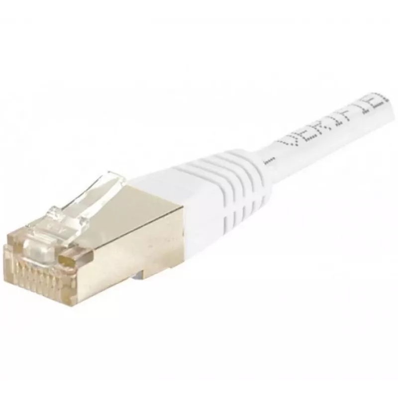 Exertis Connect 853811 Cat.6 F/UTP komutacinis kabelis, 1 m, baltas, su plonu apsauginiu lankstuku