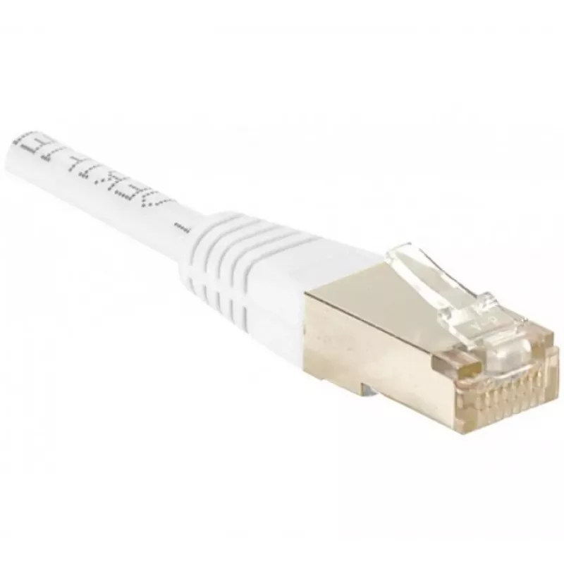 Exertis Connect 853811 Cat.6 F/UTP komutacinis kabelis, 1 m, baltas, su plonu apsauginiu lankstuku