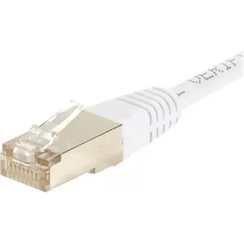 EXERTIS CONNECT CAT.6 F/UTP komutacinis kabelis, baltas, 3,0 m, su plonu apsauginiu lankstu 853814