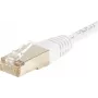 EXERTIS CONNECT CAT.6 F/UTP komutacinis kabelis, baltas, 3,0 m, su plonu apsauginiu lankstu 853814