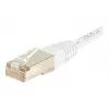 EXERTIS CONNECT CAT.6 F/UTP komutacinis kabelis, baltas, 3,0 m, su plonu apsauginiu lankstu 853814