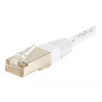 EXERTIS CONNECT CAT.6 F/UTP komutacinis kabelis, baltas, 3,0 m, su plonu apsauginiu lankstu 853814