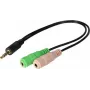 Exertis Connect CTIA ausinių adapteris - 3,5 mm TRRS į dvigubą TRS (ausinių/mikrofono skirstytuvas) 721135