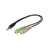 Exertis Connect CTIA ausinių adapteris - 3,5 mm TRRS į dvigubą TRS (ausinių/mikrofono skirstytuvas) 721135