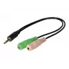 Exertis Connect CTIA ausinių adapteris - 3,5 mm TRRS į dvigubą TRS (ausinių/mikrofono skirstytuvas) 721135