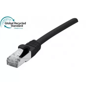 EXERTIS CONNECT RJ45 komutacinis kabelis Cat. 6, F/UTP, GRS sertifikuotas, juodas, 5,0 m 854652