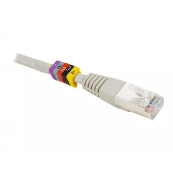 Exertis Connect Dexlan kabelių žymėjimo žiedai, geltoni, skaitmenys 0-9, 100 vienetų 753490