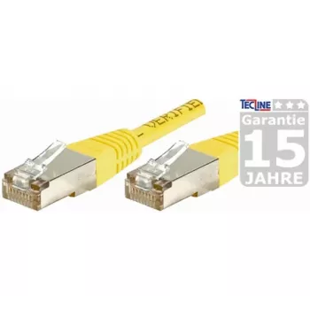 EXERTIS CONNECT Cat.6 F/UTP komutacinis kabelis, RJ45, 25m, geltonas, plonas apsauginis lankstas 853333