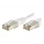 Exertis Connect 853816 Cat.6 F/UTP komutacinis kabelis, 10 m, baltas, su plonu apsauginiu lankstymo elementu