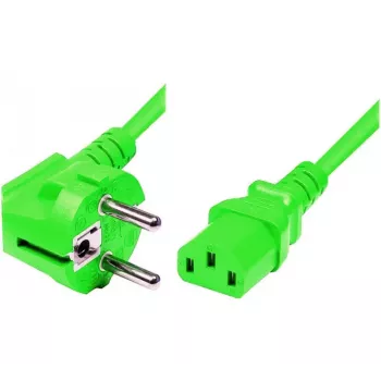 Exertis Connect maitinimo laidas, kampuotas Schuko kištukas į IEC C13 lizdą, žalias, 1,8 m (808016)