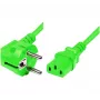 Exertis Connect maitinimo laidas, kampuotas Schuko kištukas į IEC C13 lizdą, žalias, 1,8 m (808016)