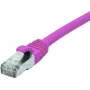 EXERTIS CONNECT Cat. 6 F/UTP PoE halogenų neturintis komutacinis kabelis, rožinis, 3,0 m su fiksatoriaus apsauga 854435