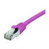 EXERTIS CONNECT Cat. 6 F/UTP PoE halogenų neturintis komutacinis kabelis, rožinis, 3,0 m su fiksatoriaus apsauga 854435