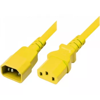 Exertis Connect IEC maitinimo laidas C14 į C13 geltonas 1,8 m 808045