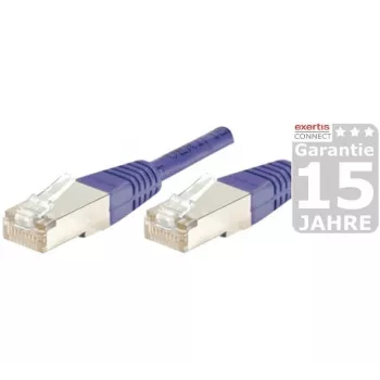 EXERTIS CONNECT Cat.6 S/FTP PiMF komutacinis kabelis, violetinės spalvos, 3,0 m, plonu apsauginiu antgaliu 854457