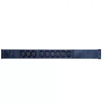 EXERTIS CONNECT 19 inch 1U 9 lizdų IEC C13 PDU, aliumininis korpusas, 2,5 m kabelis, juodas 808901
