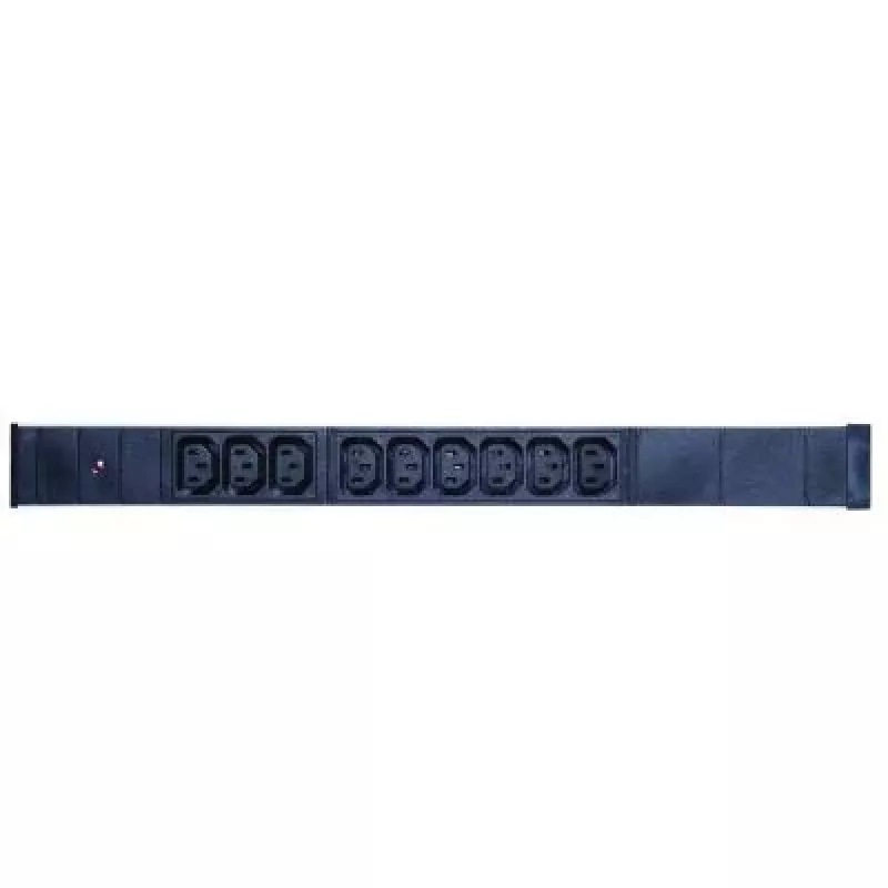 EXERTIS CONNECT 19 inch 1U 9 lizdų IEC C13 PDU, aliumininis korpusas, 2,5 m kabelis, juodas 808901