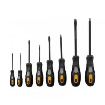 EXERTIS CONNECT 8 dalių atsuktuvų rinkinys su plokščiais ir Phillips antgaliais, neslystantys ergonominiai kotai 815571
