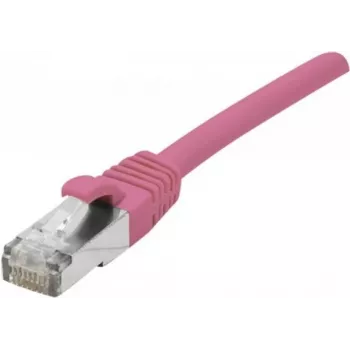 EXERTIS CONNECT Cat. 6 F/UTP PoE halogenų neturintis komutacinis kabelis, rožinis, 0,5 m, su apsauga nuo užkabinimo 854432