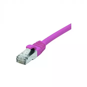 EXERTIS CONNECT Cat. 6 F/UTP PoE halogenų neturintis komutacinis kabelis, rožinis, 0,5 m, su apsauga nuo užkabinimo 854432