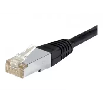 EXERTIS CONNECT Cat.6a F/UTP komutacinis kabelis, 1,5 m, juodas, 10 Gbps, plonas apsauginis lankstas 850015