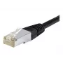 EXERTIS CONNECT Cat.6a F/UTP komutacinis kabelis, 1,5 m, juodas, 10 Gbps, plonas apsauginis lankstas 850015
