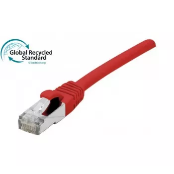 EXERTIS CONNECT RJ45 komutacinis kabelis Cat. 6, F/UTP, GRS sertifikuotas, raudonas, 1,0 m (854621)