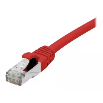 EXERTIS CONNECT Cat. 6A S/FTP komutacinis kabelis, TPE, be halogenų, GRS sertifikuotas, raudonas, 0,5 m 854520