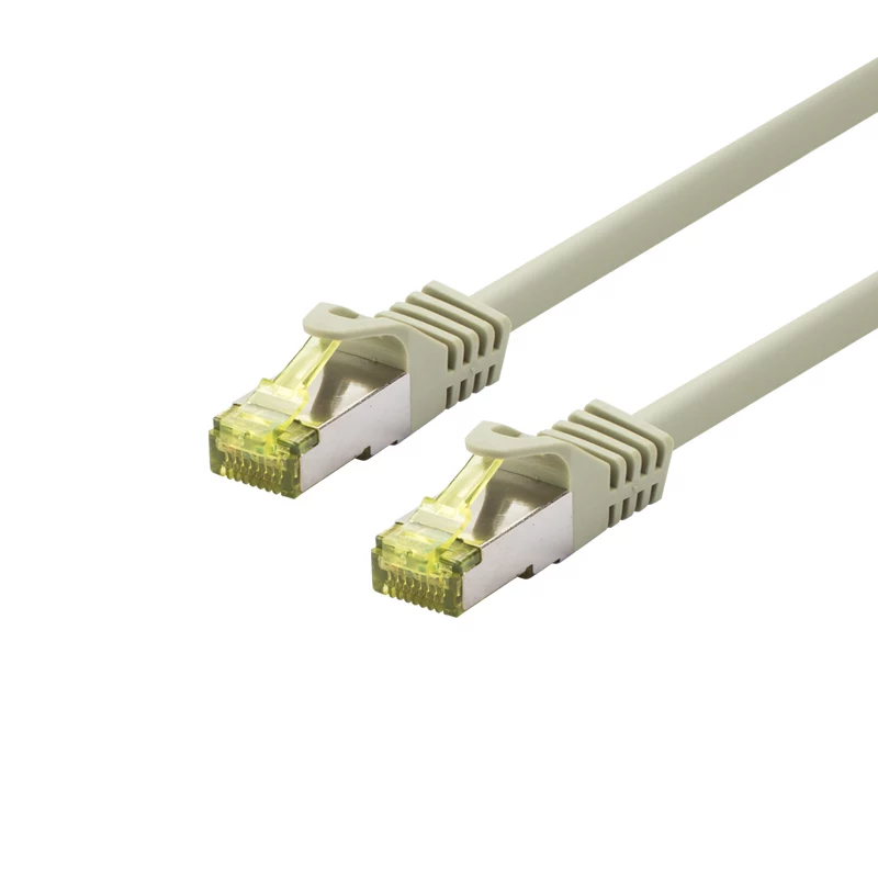 EXERTIS CONNECT Cat.6A S/FTP komutacinis kabelis, 90 m, pilkas, 10 Gbps, plonas snagless apsauginis antgalis 857795