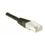 EXERTIS CONNECT Cat.6 S/FTP PiMF komutacinis kabelis, juodas, 0,7 m, plonas su apsauga nuo užkabinimo 856843