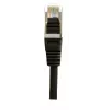 EXERTIS CONNECT Cat.6 S/FTP PiMF komutacinis kabelis, juodas, 0,7 m, plonas su apsauga nuo užkabinimo 856843