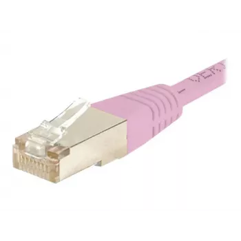 Exertis Connect 854479 Cat.6 S/FTP PiMF komutacinis kabelis, 0,7 m, rožinis, su plonu apsauginiu lankstymo elementu