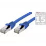 EXERTIS CONNECT Cat 6A S/FTP komutacinis kabelis, 0,5 m, mėlynas, plonas snagless apsauginis antgalis 858451
