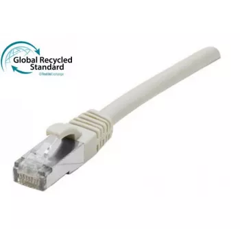 EXERTIS CONNECT Cat. 6A S/FTP komutacinis kabelis, 10 m, pilkas, be halogenų TPE, GRS sertifikuotas, su fiksatoriaus apsauga 854508