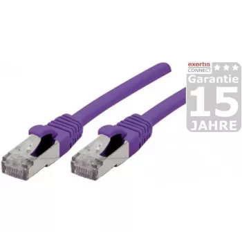 EXERTIS CONNECT Cat 6a SFTP komutacinis kabelis RJ45 į RJ45, 1,5 m, violetinės spalvos, be halogenų 858517