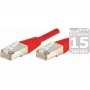 EXERTIS CONNECT Cat.5e F/UTP komutacinis kabelis, raudonas, 0,15 m, plonas apsauginis įlinkimas 857040
