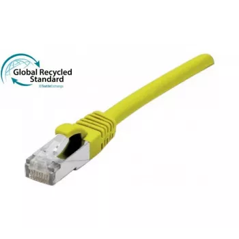 EXERTIS CONNECT Cat. 6A S/FTP komutacinis kabelis, 2 m, geltonas, be halogenų TPE, GRS sertifikuotas, su fiksatoriaus apsauga 854541