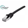 EXERTIS CONNECT Cat. 6A S/FTP komutacinis kabelis, TPE, be halogenų, GRS sertifikuotas, su apsauga nuo užkabinimo, juodas, 0,5 m 854547
