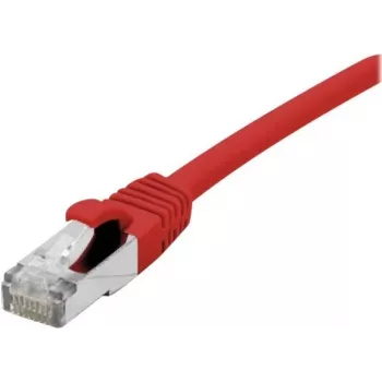 EXERTIS CONNECT Cat 6A S/FTP komutacinis kabelis, raudonas, 0,3 m, plonu apsauginiu dangteliu 858466