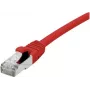 EXERTIS CONNECT Cat 6A S/FTP komutacinis kabelis, raudonas, 0,3 m, plonu apsauginiu dangteliu 858466
