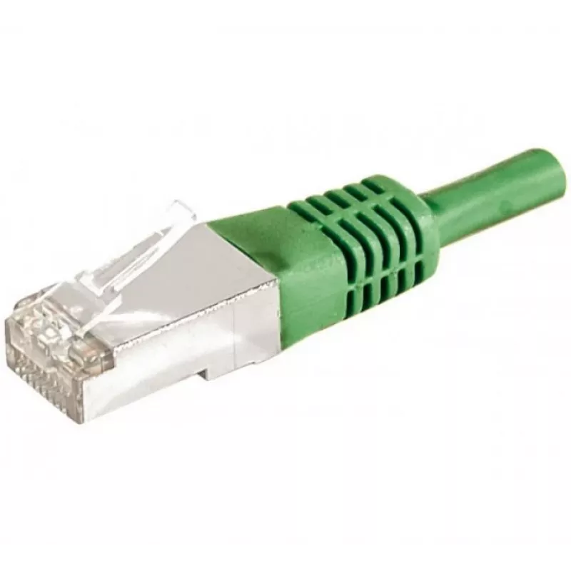 EXERTIS CONNECT Cat.6a F/UTP komutacinis kabelis, 3 m, žalias, 10 Gbps, plonas apsauginis antgalis 859551
