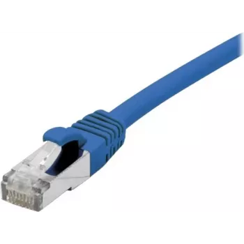 EXERTIS CONNECT Cat 6A S/FTP komutacinis kabelis, mėlynas, 1,0 m, plonas snagless apsauginis antgalis 858452
