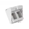 EXERTIS CONNECT montavimo plokštelė 45x45mm 2 Keystone moduliams, 30°, signalinė balta RAL 9003 911711