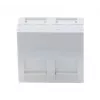 EXERTIS CONNECT montavimo plokštelė 45x45mm 2 Keystone moduliams, 30°, signalinė balta RAL 9003 911711