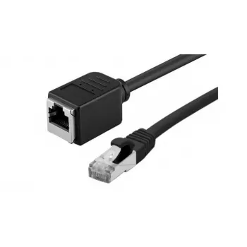 Exertis Connect Cat. 6A S/FTP tinklo kabelio prailginimas, be halogenų, juodas, 5 m 858758