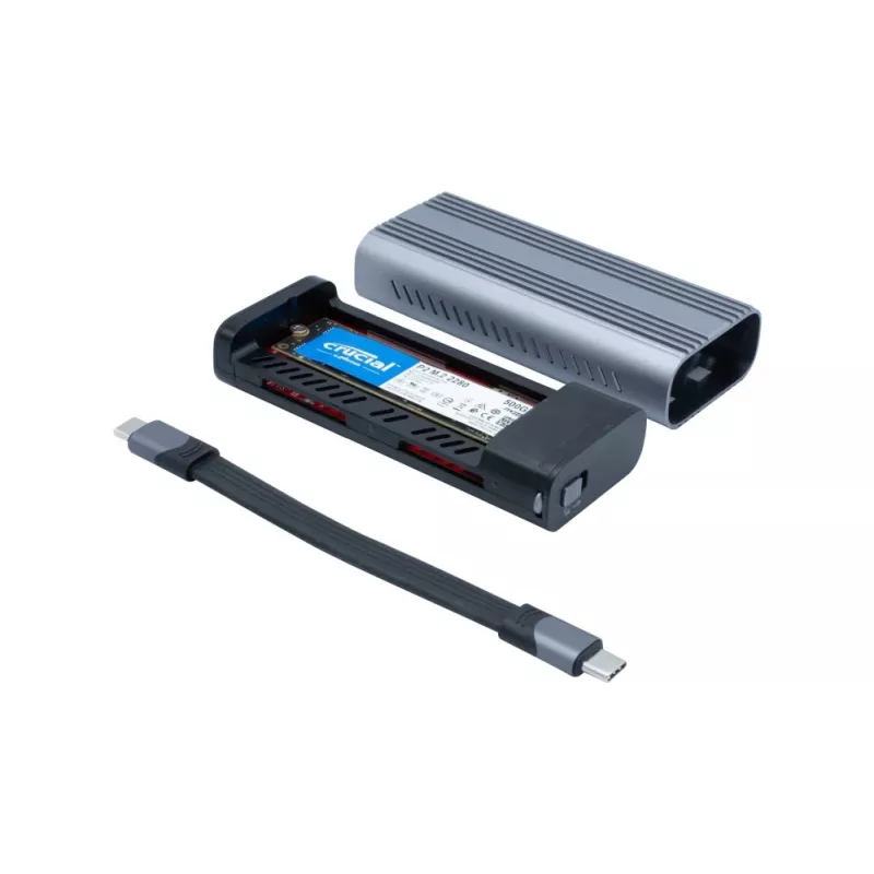 EXERTIS CONNECT M.2 SSD dėklas, USB4/Thunderbolt 4 40Gbps Type-C, M.2 NVMe/PCIe SSD 924640