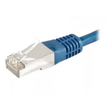 EXERTIS CONNECT 859515 Cat6a F/UTP komutacinis kabelis, 0,15 m, mėlynas, 10 Gbps, Slim Boot